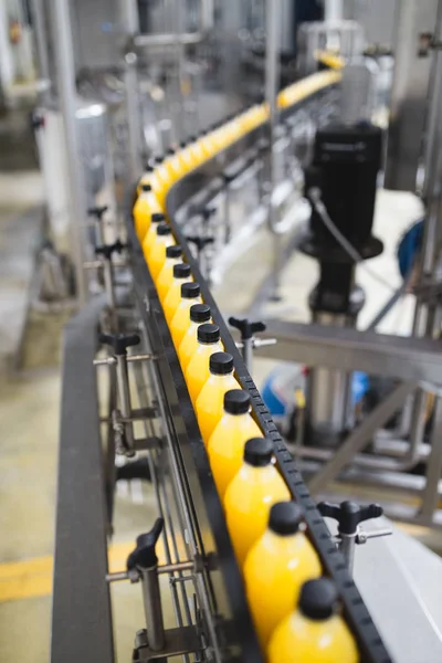 Factory line for bottling of soda — Stock Photo, Image
