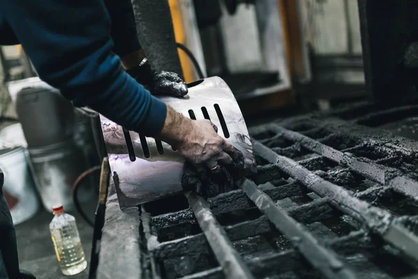 Industria Pesada Metalúrgica Fábrica Para Producción Estufas Pellets Pesados Calderas — Foto de Stock
