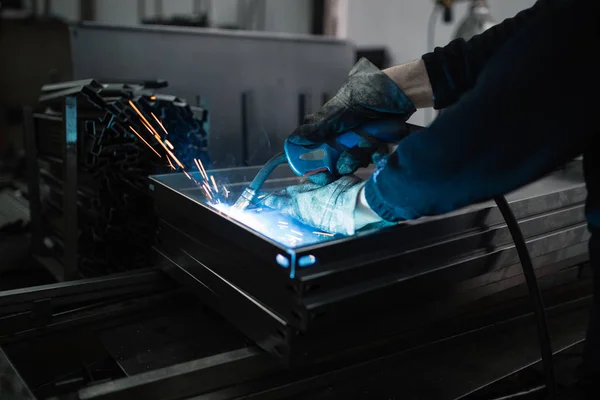 Metalurgia Indústria Pesada Fábrica Para Produção Fogões Pellets Pesados Caldeiras — Fotografia de Stock