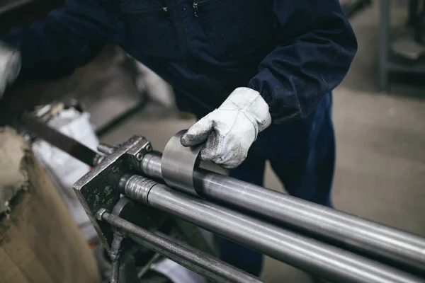 Indústria Metalúrgica Fábrica Para Produção Fogões Pellets Pesados Caldeiras Fechar — Fotografia de Stock