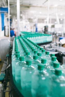 Şişeleme tesisi - su işleme ve şişe saf mineral gazlı su şişeleme için satır şişeleme