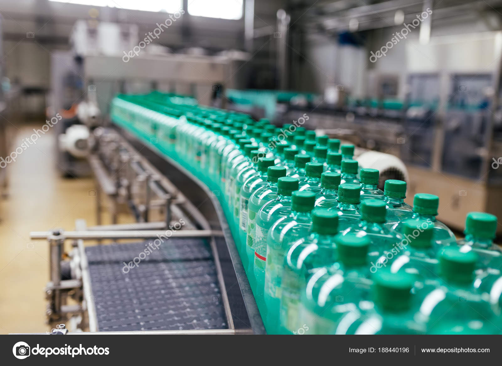 Plant Water Bottling Line Bottling Pure Mineral Carbonated Photo by ©DuxX73 188440196