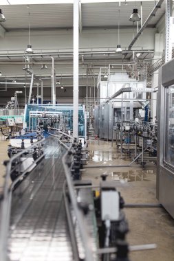 Şişeleme tesisi - su işleme ve şişe saf mineral gazlı su şişeleme için satır şişeleme