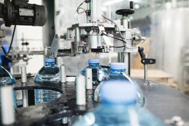 Şişeleme tesisi - su işleme ve şişe saf mineral gazlı su şişeleme için satır şişeleme