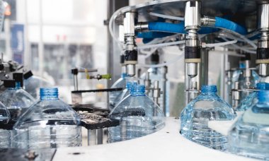 Şişeleme tesisi - su işleme ve şişe saf mineral gazlı su şişeleme için satır şişeleme
