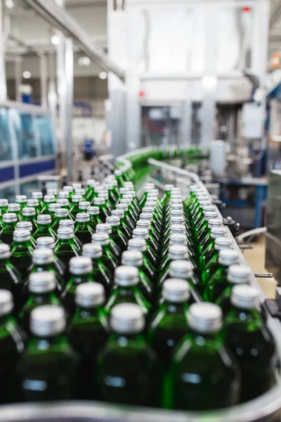 Bottling Plant Water Bottling Line Processing Bottling Pure Mineral Carbonated — Stock Photo, Image