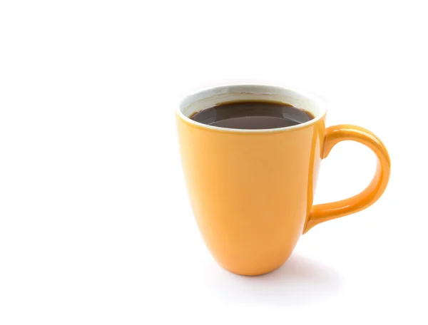 Eine Tasse Kaffee auf weißem Hintergrund — Stockfoto