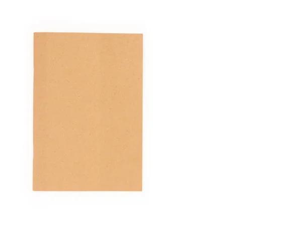 Warna notebook coklat tertutup pada latar belakang putih — Stok Foto