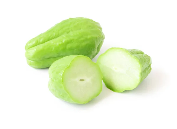 Friss Chayote fehér háttér — Stock Fotó