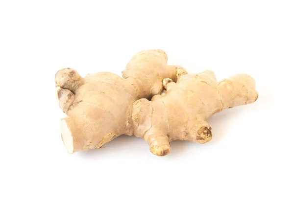 Fresh ginger on white background,raw material for cooking — Stock Photo, Image