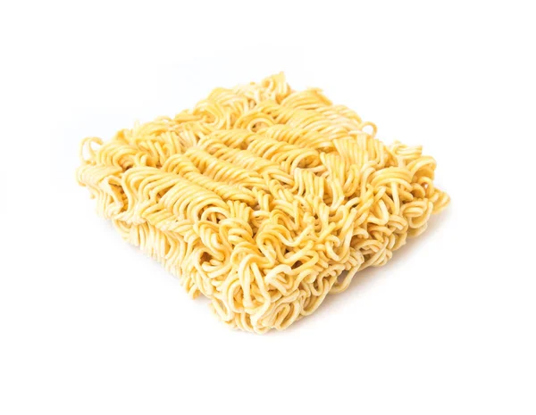 Στιγμιαία noodles σε άσπρο φόντο, η έννοια των τροφίμων — Φωτογραφία Αρχείου