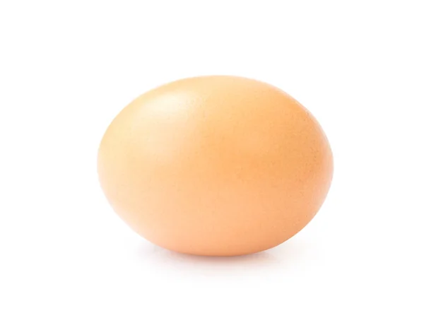 Raw chicken egg on white background with clipping path Stock Photo
