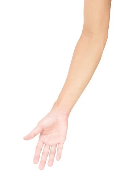 Mann Arm mit Blutgefäßen auf weißem Hintergrund mit Clipping-Pfad, — Stockfoto