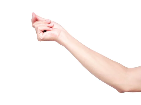 Hand breuk vingers isoleren op witte achtergrond met uitknippad — Stockfoto