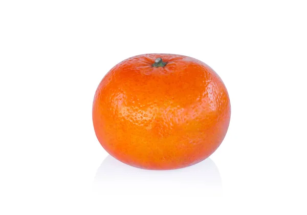 Frische Orangenscheibe Isoliert Auf Weißem Hintergrund — Stockfoto
