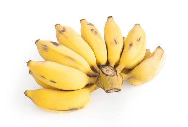 Olgun muz dalı beyaz arkaplanda izole