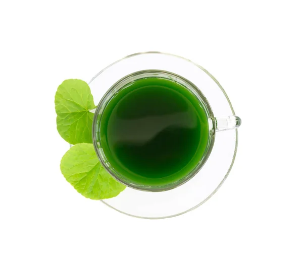 Gotu Kola Juice Drink Asiatic Pennywort Indian Pennywort Green Leaf — Stock Photo, Image
