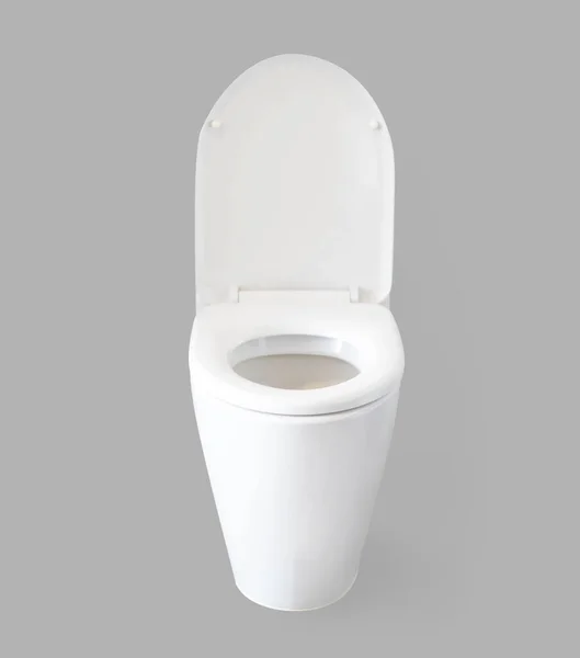 Toilet Closeup Mangkuk Diisolasi Pada Latar Belakang Abu Abu — Stok Foto