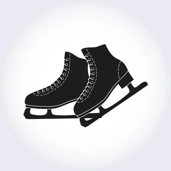 O ícone de patins no fundo branco . — Vetor de Stock