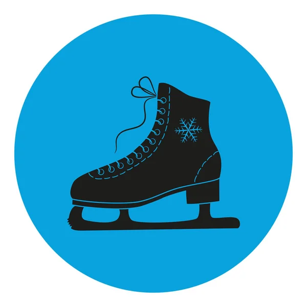 The skates icon on the blue background. — Stock Vector