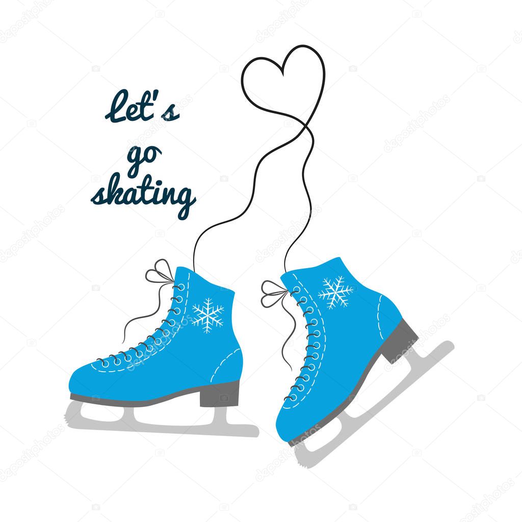 The skates icon with text 
