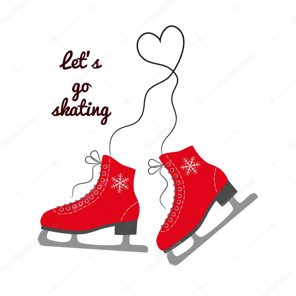 The skates icon with text 