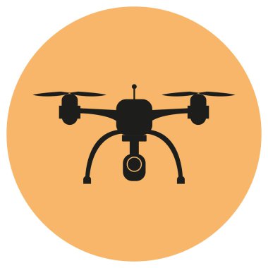 Dron siyah simgesi.