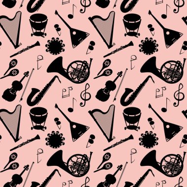 müzik aletleri ile Seamless Modeli.