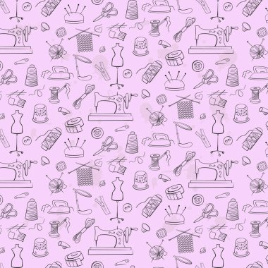 Pembe arka plan dikiş izi.