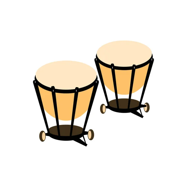 Ícone do tambor de percussão. Ilustração vetorial . — Vetor de Stock