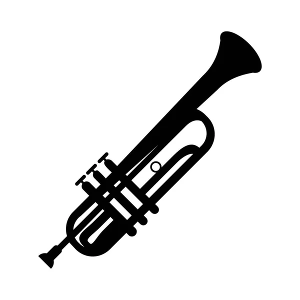 Trumpet icon, isolated on white background. — Stock Vector