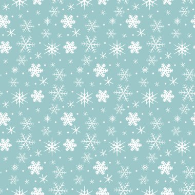 Tasarımınız için kar taneleri ile Seamless Modeli.