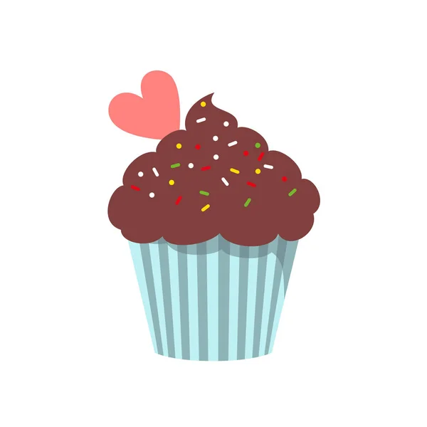 Icône Cupcake sur le fond blanc pour votre conception . — Image vectorielle