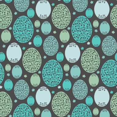 Paskalya yumurtaları için tatil tasarım üzerinde gri ba ile Seamless Modeli