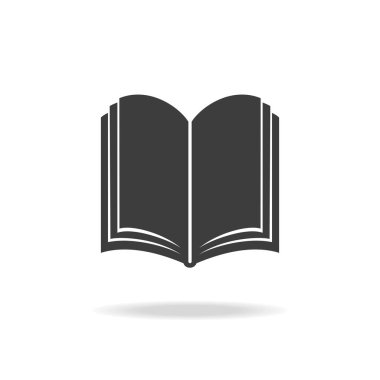Kitap simgesi beyaz zemin üzerine. 