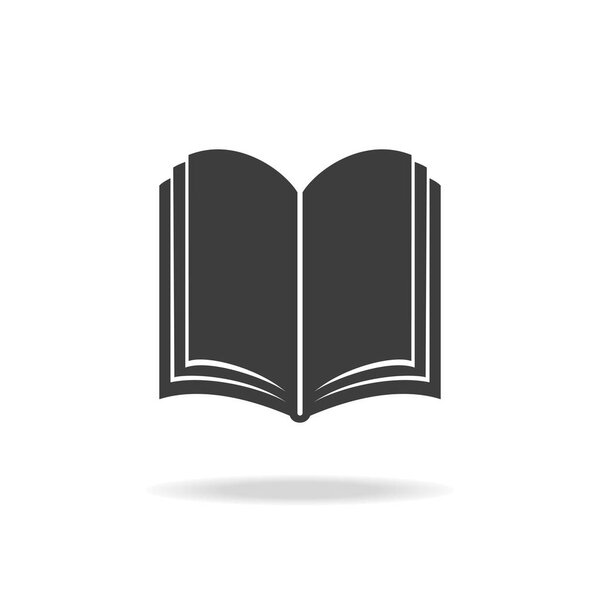 Book icon on the white background. 