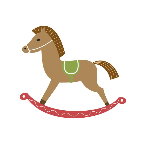 Horse toy icon on the white background. — Stock Vector