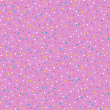 Seamless pattern with sweets on the pink background.  clipart