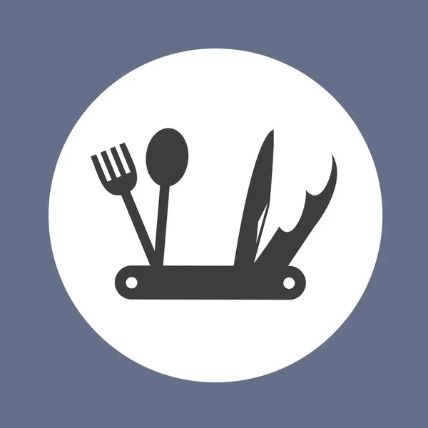 Jackknife-Symbol auf weißem Hintergrund. — Stockvektor
