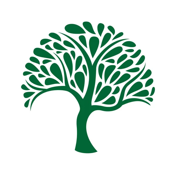 Icono del árbol de adornos sobre fondo blanco . — Vector de stock