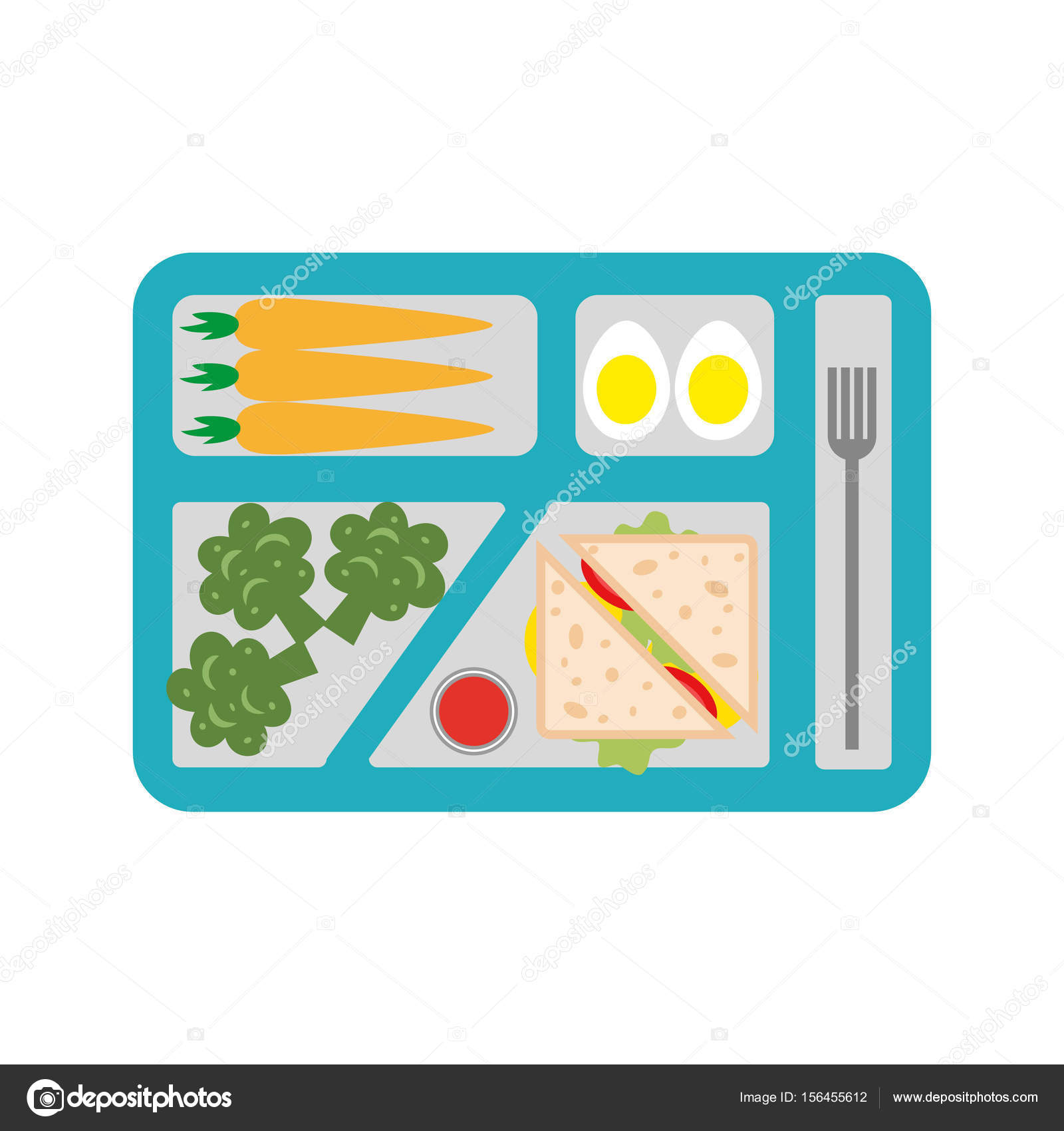 School lunch box for children. — Stock Vector ©