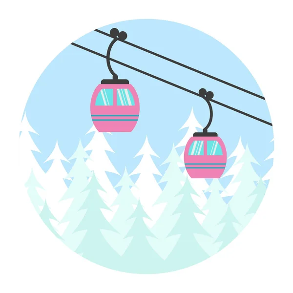 Ikona ośrodek narciarski. — Wektor stockowy