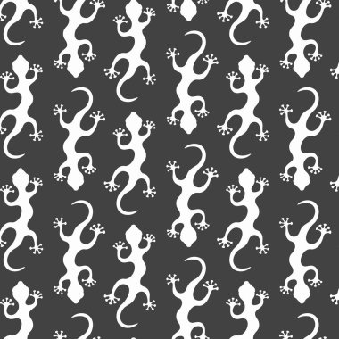 Siyah arka plan üzerine kertenkele ile Seamless Modeli.