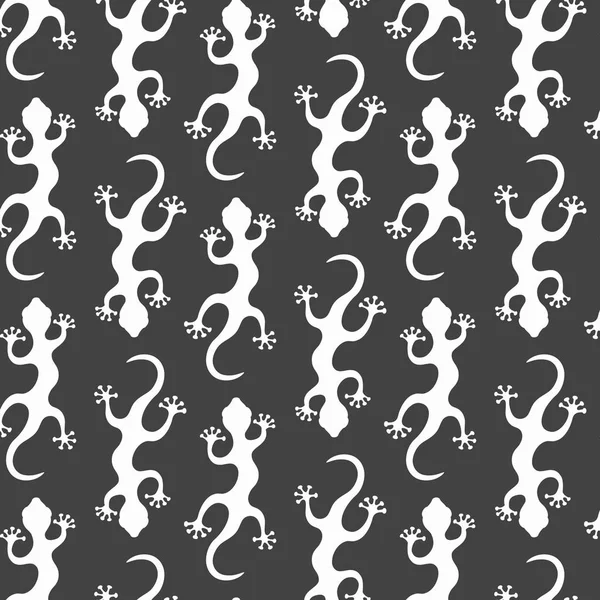 Siyah arka plan üzerine kertenkele ile Seamless Modeli.