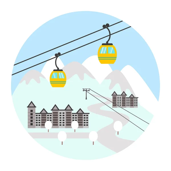 Ski resort icon. — Stock Vector