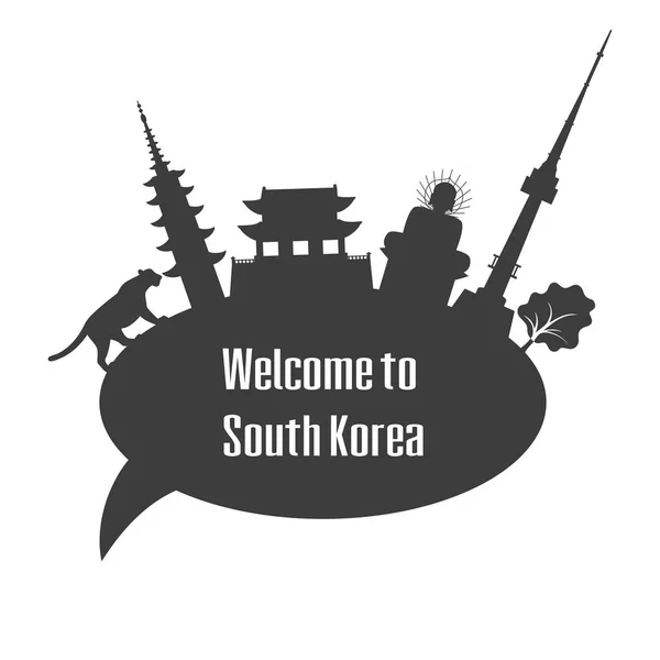 Willkommen in Südkorea. — Stockvektor