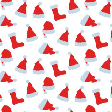 Noel Baba'nın kırmızı şapka ile Seamless Modeli. 