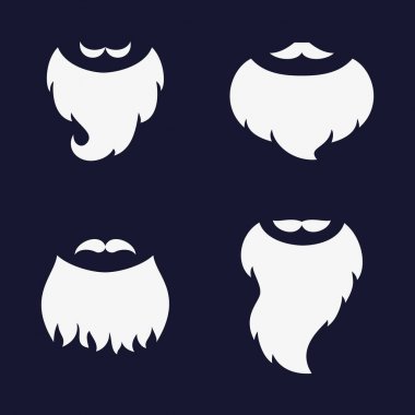 Farklı sakal ve bıyık set. 