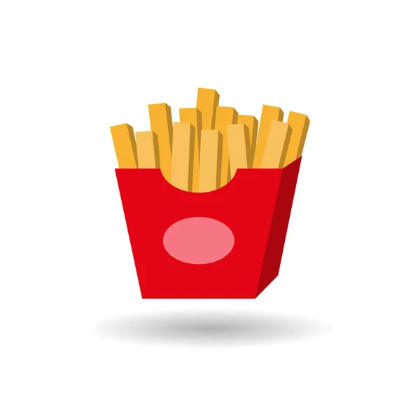French fries on white background. Vector illustration. — Stock Vector