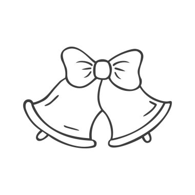 Çizim tarzında Noel çanları. 